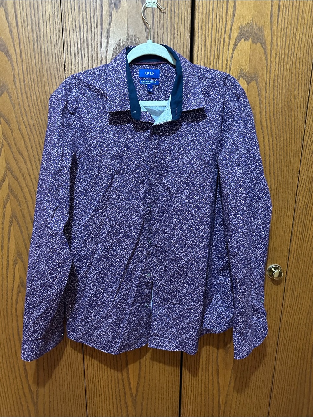 Apt. 9 Men's Purple Micro-Print Button-Down Shirt